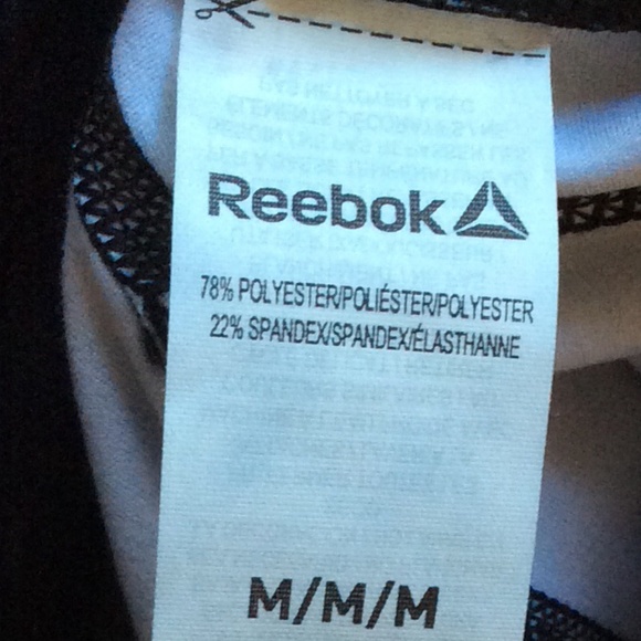 NEW Ladies 7/8 Reebok Leggings | Size Medium | Black and Grey Logo | 2 Pockets - Picture 14 of 14
